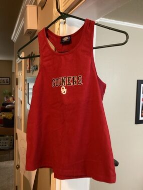 Sooners Red Tank Top with OU Logo